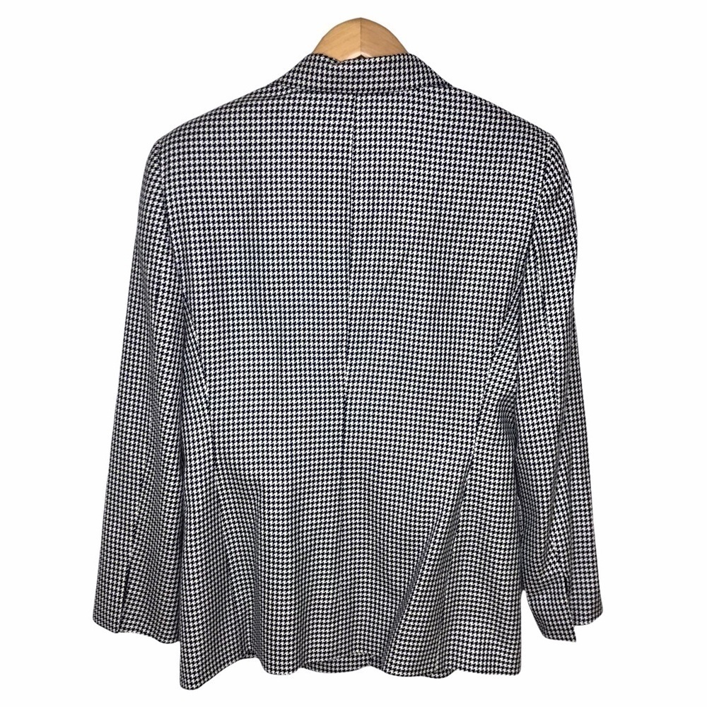 Gianfranco Ferre Houndstooth Blazer Vintage Size 12 Gold Buttons - Picture 3 of 9